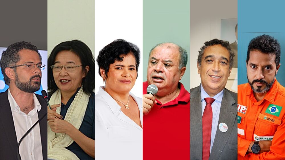 Representantes da Bahia na equipe de transição do governo federa: Flávio, Célia, Elisangela, Jonas, Nacif e Deyvid - Foto: Reprodução