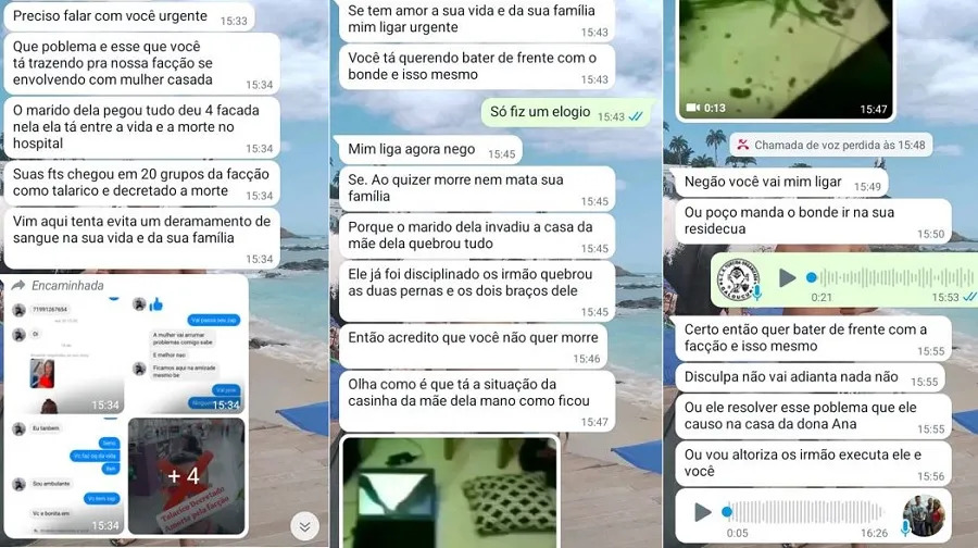 Conversa como nas redes sociais e termina com ameaças no whatsapp - Foto: Reprodução | Redes Sociais