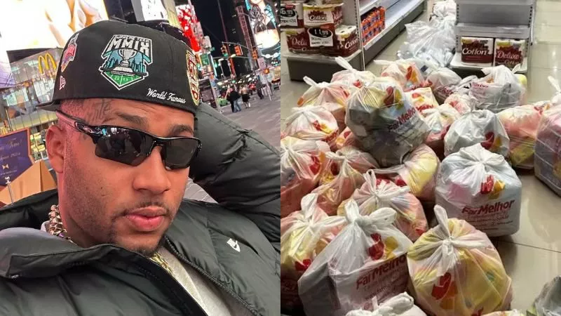 Orochi também comprou diversos colchões e mantimentos para os desabrigados | Bnews - Divulgação Reprodução/ Instagram