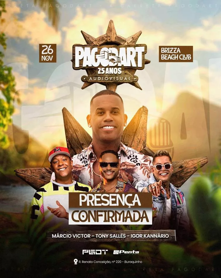 Pagod’art celebra 25 anos com gravação de audiovisual especial no Brizza Beach Club