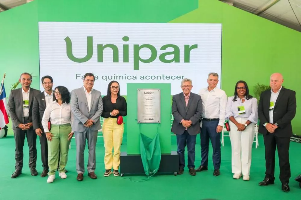 Unipar inaugura fábrica moderna em Camaçari e fortalece polo químico do Nordeste
