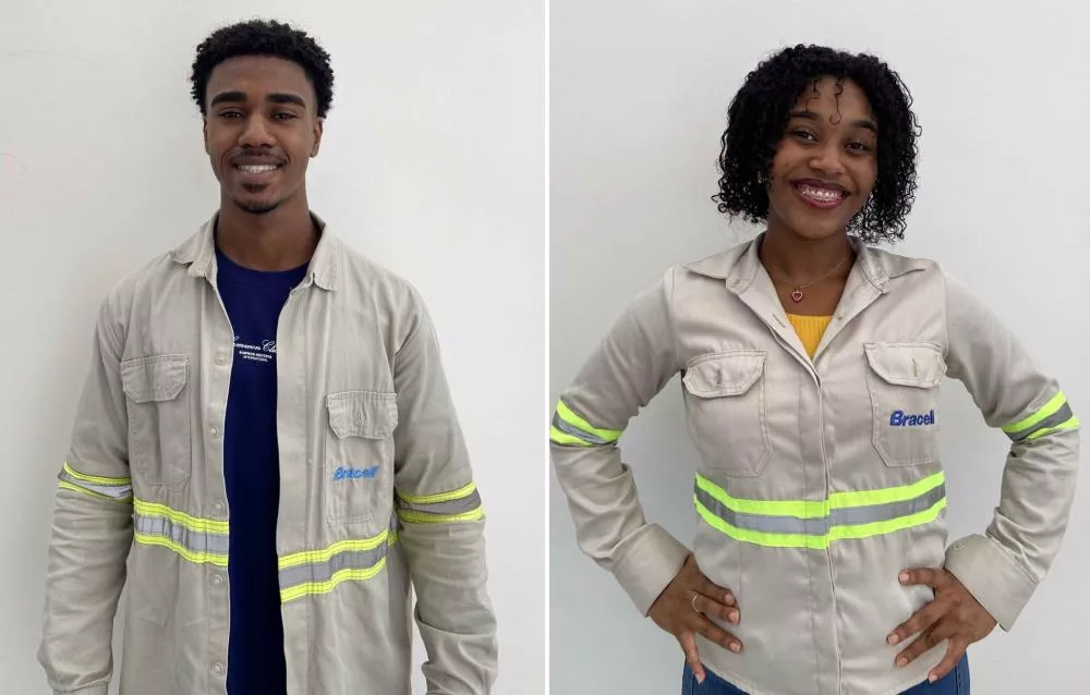Noeldson e Ailla são jovens aprendizes da Bracell/ Fotos: Acervo Bracell 