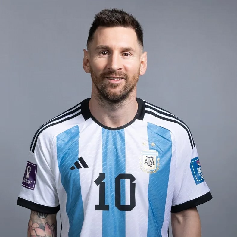 Messi na foto oficial da Argentina para a Copa — Foto: Afa