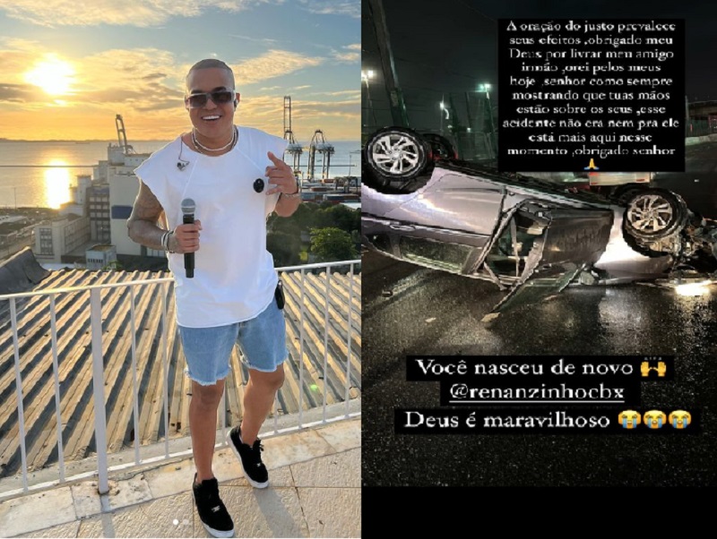 O artista usou suas redes sociais para tranquilizar fãs, amigos e parentes. - Foto: Montagem | A Tarde